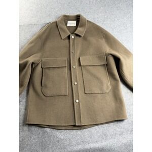 Dept Anonym Mens Shacket Jacket Size Small Brown Wool Poly Blend Structured